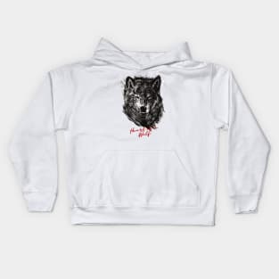 Heart of a wolf Kids Hoodie